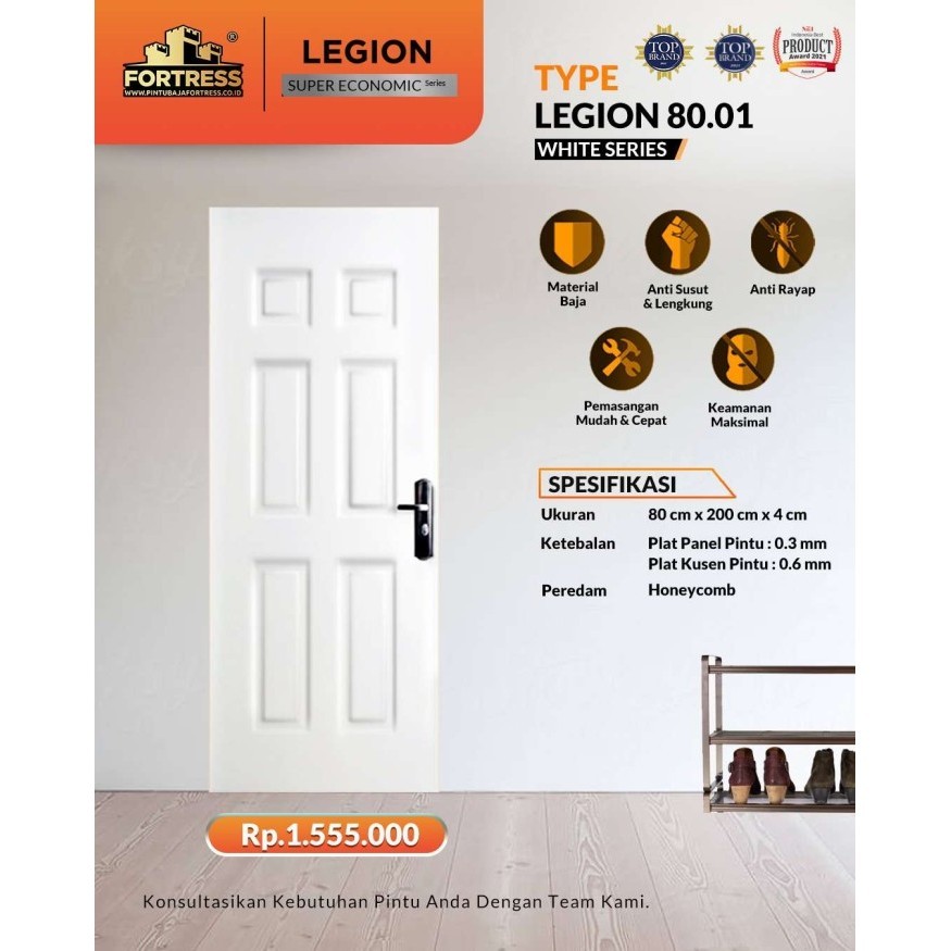 FORTRESS PINTU BAJA TYPE SUPER EKONOMIS LEGION DOOR / METAL DOOR