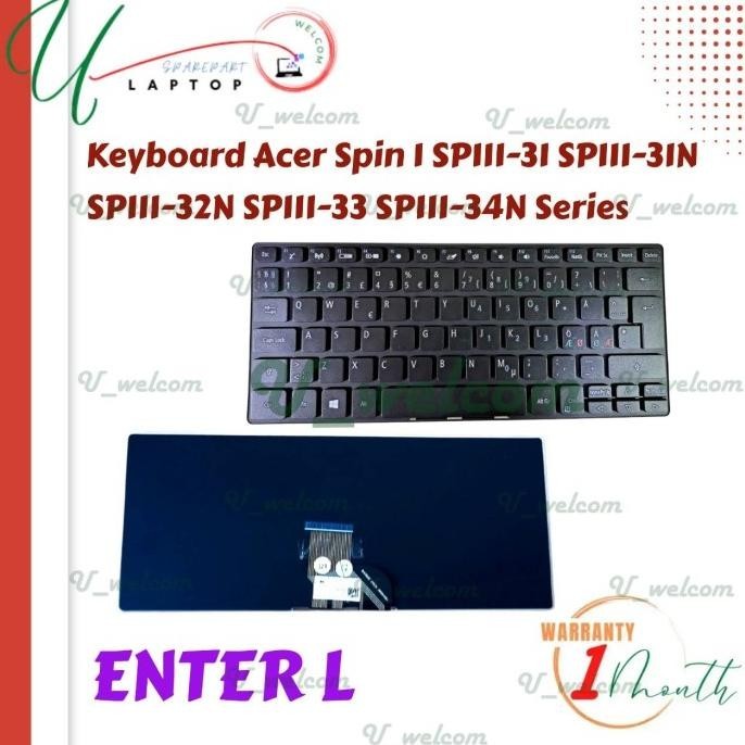 keyboard Laptop acer spin 1 sp111-33