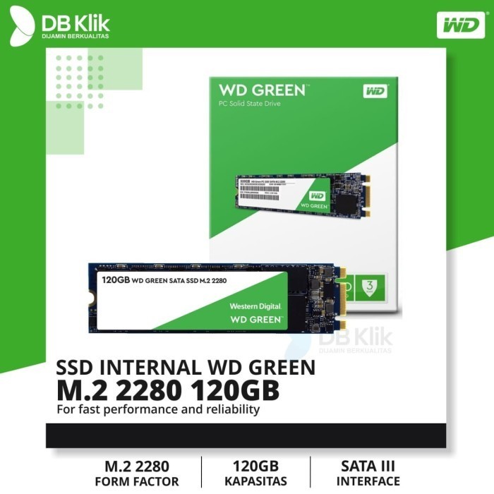 SSD WD GREEN M.2 2280 120GB - WD GREEN M2 120GB SSD ORIGINAL BEST QUALITY