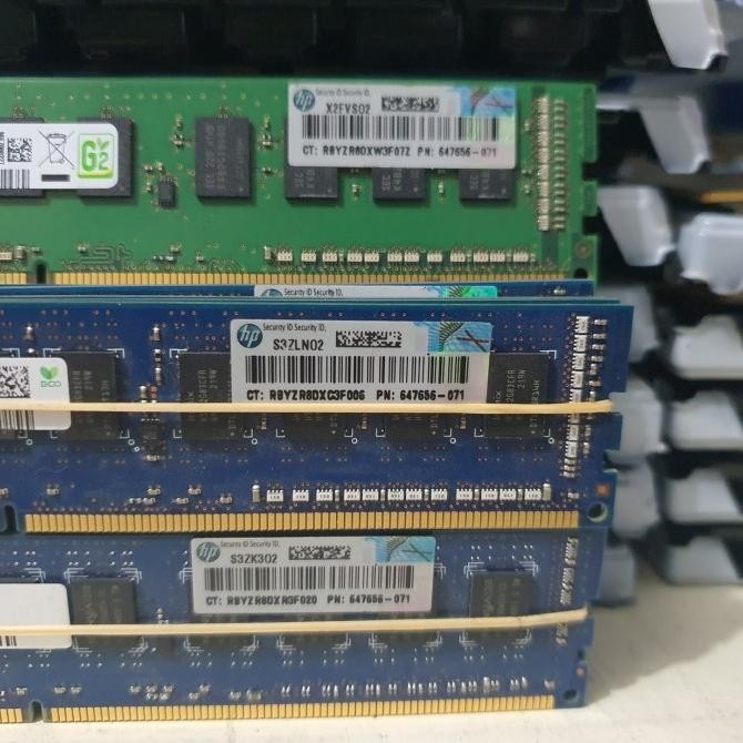 Ram Memory server HP 647656-071 2GB 1Rx8 PC3L 10600E DDR3 ecc Udimm