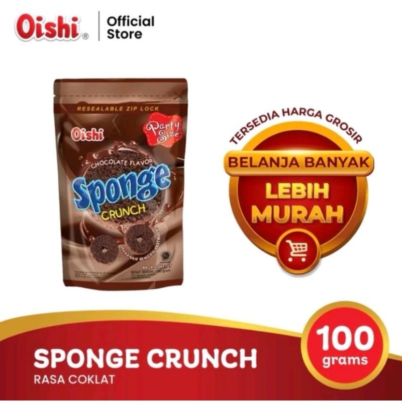 

Sponge Crunchy Rasa Cokelat 100g