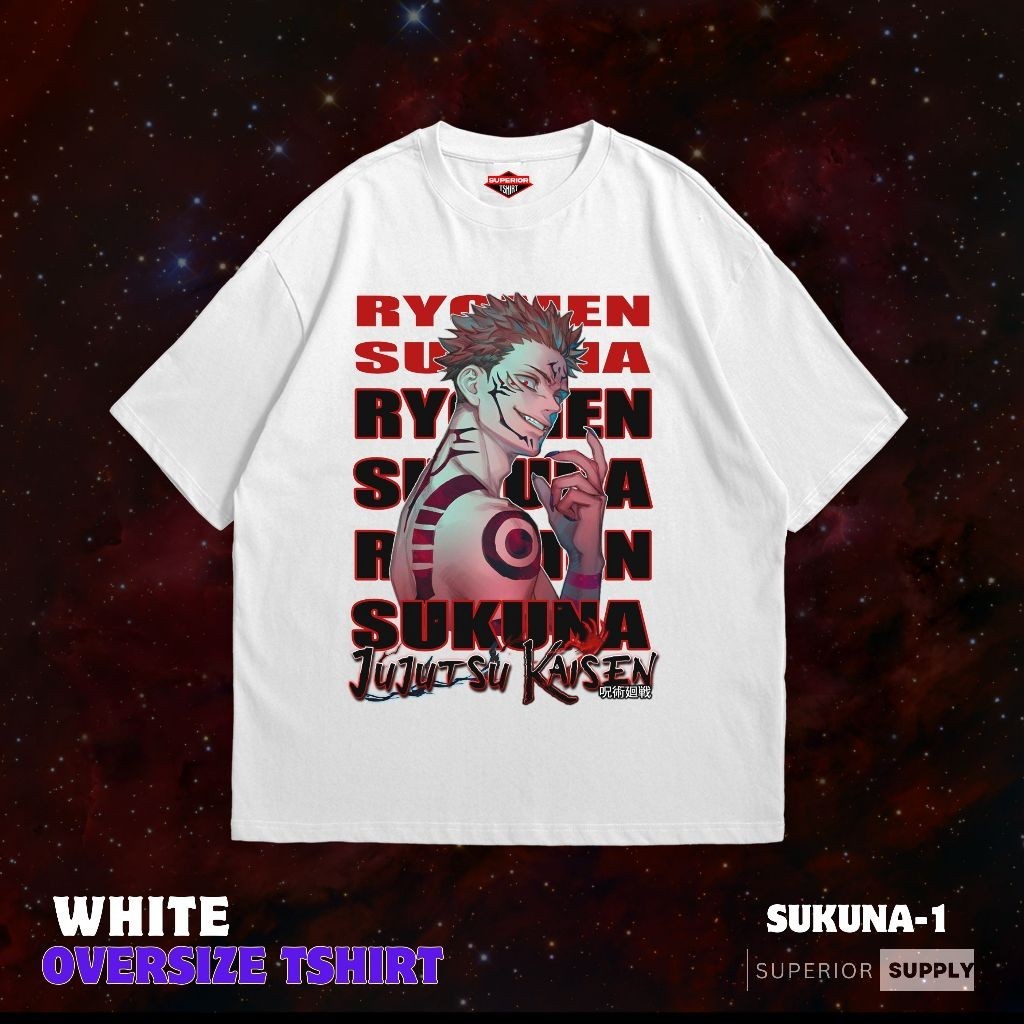SUPERIOR Kaos Ryomen Sukuna Oversize Jujutsu kaisen kaos anime sukuna-1