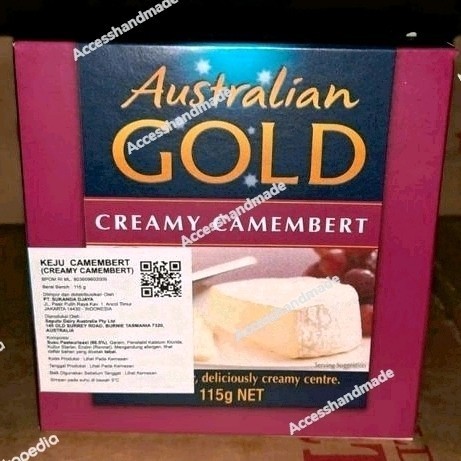 

AUSTRALIAN GOLD CAMEMBERT CREAMY BRIE KEJU IMPORT CHEESE DISC 40%