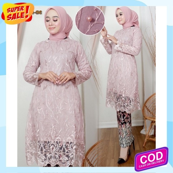 Kebaya Satu Stel Kebayak Madern Modis Kutubaru Kbaya Pesta Kondangan Setelan Satu Set Krbaya Wisuda 