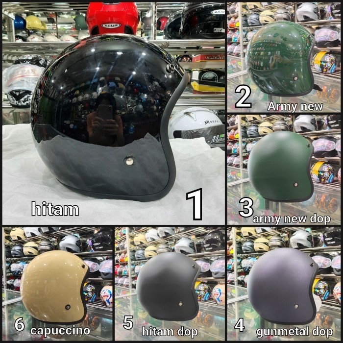 HELM RETRO JPN POLOS / PAKET MURAH HELM RETRO JPN POLOS ORIGINAL