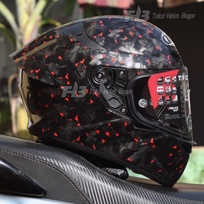 KYT TT COURSE CARBON GRAPHIC FORGET RED REPAINT