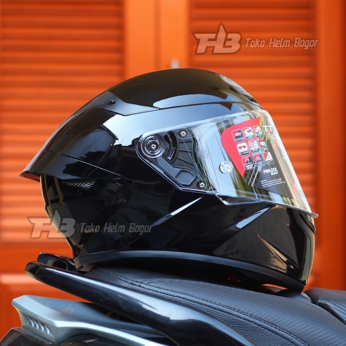 KYT TT COURSE BLACK GLOSSY ORIGINAL