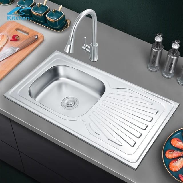 Kitchen Sink Bak Cuci Piring 1 Satu Lubang 100 Cm Stainless (Besar)