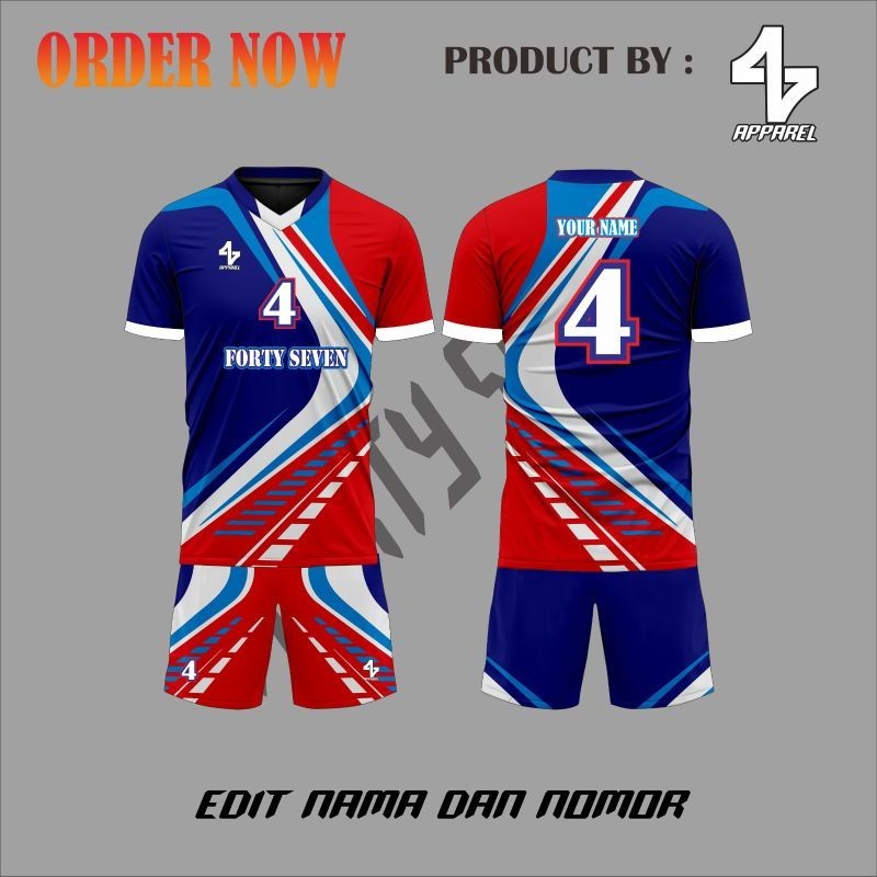 Jersey Set Voli Pria/Wanita Full Printing