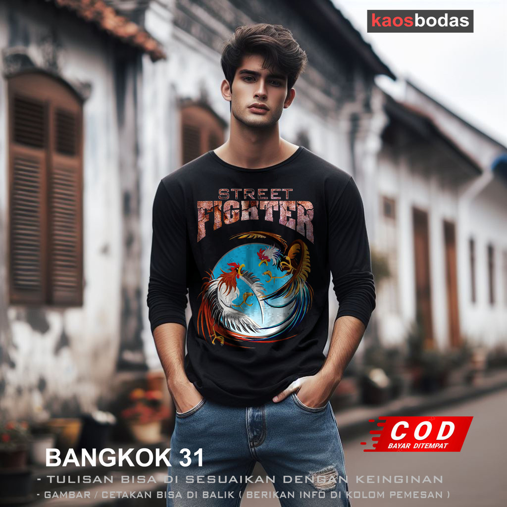 KAOS AYAM LAGA STREET FIGHTER, KAOS AYAM BANGKOK, BIRMA, MANNGGON, JAGO TARUNG THAILAND ATAU KAOS AY