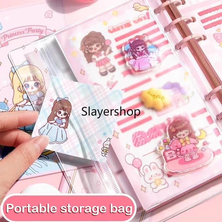 

gfd-12 Buku binder A6 aesthetic Buku tulis karakter lucu Spiral notebook loose-leaf cute korea Buku catatan diary DIY Daily planner scrapbook jurnal motif kartun imut Murah