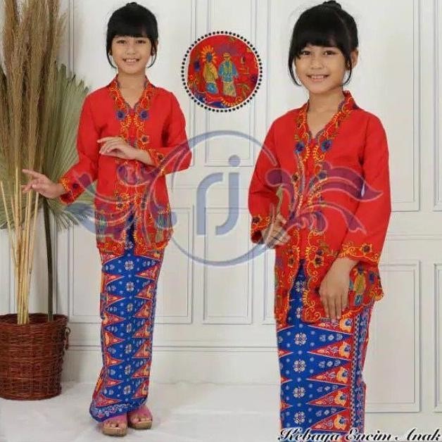 SDF Setelan Kebaya Encim Anak-anak / Kebaya Encim Anak Set Rok Betawi/READY KEBAYA ENCIM ANAK KEBAYA