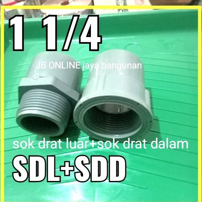 Asiya Set Sok Drat Luar Dan Sok Drat Dalam 1 1/4 Inchi