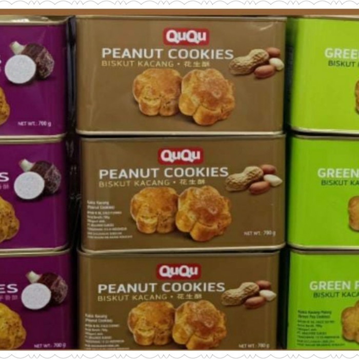 QUQU PEANUT COOKIES 700GR KALENG