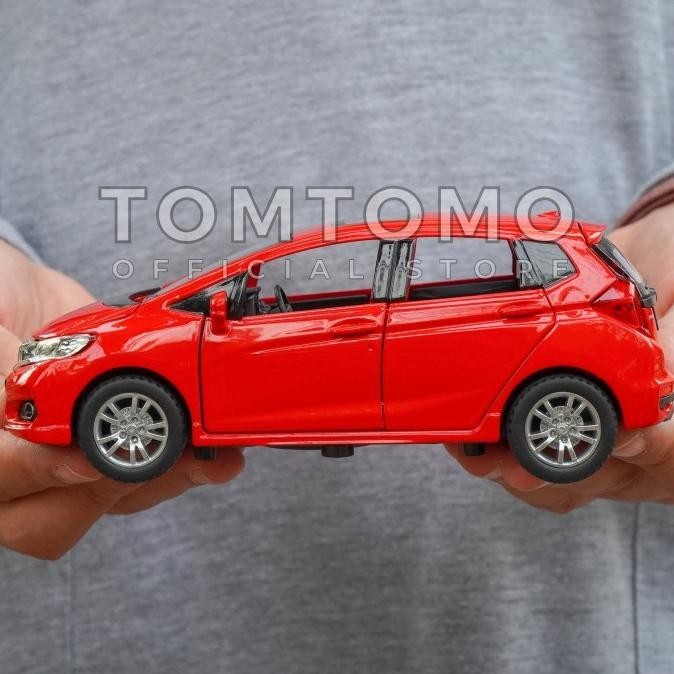 Honda Jazz Fit Red Tomtomo Mobil Mobilan Diecast Miniatur Mainan Anak