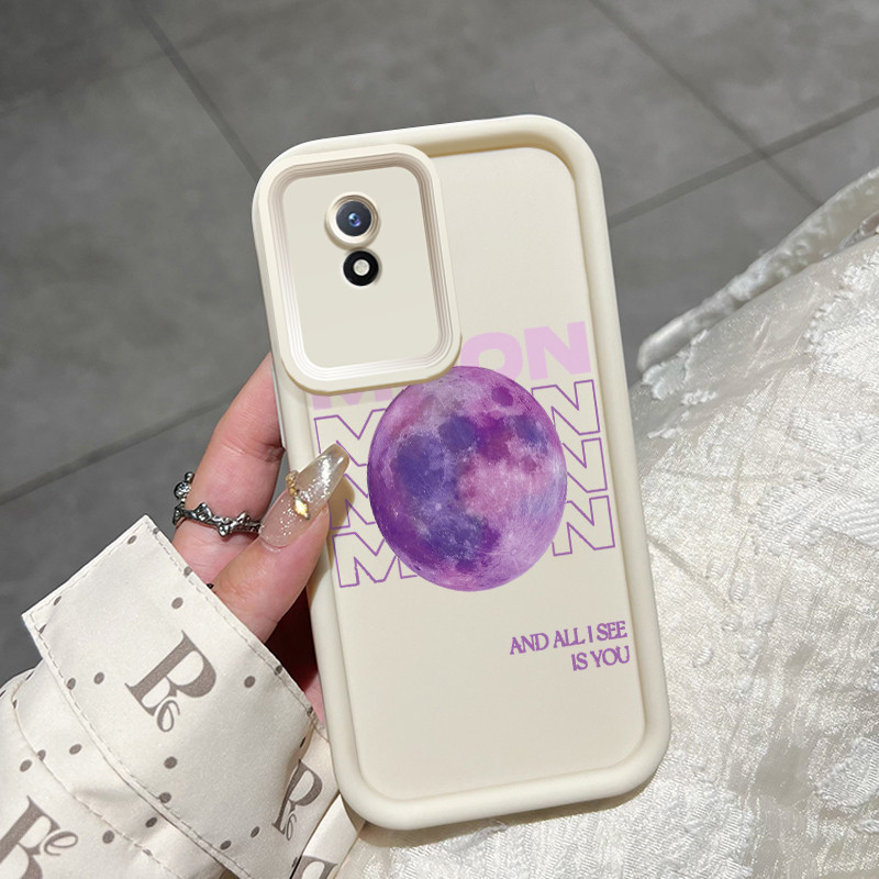 Casing Hp VIVO Y02 VIVO Y02A VIVO Y02T Case pola bulan pelindung Softcase sederhana Kesing HP siliko