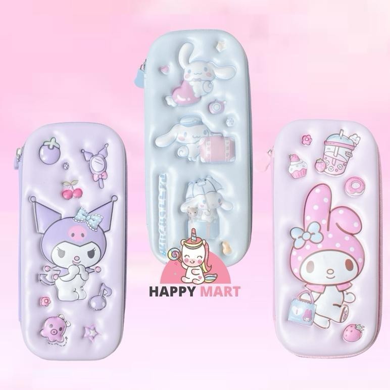 

{NEW} KOTAK PENSIL oval premium motif sanrio kuromi / melody / cinnamoroll TERLARIS