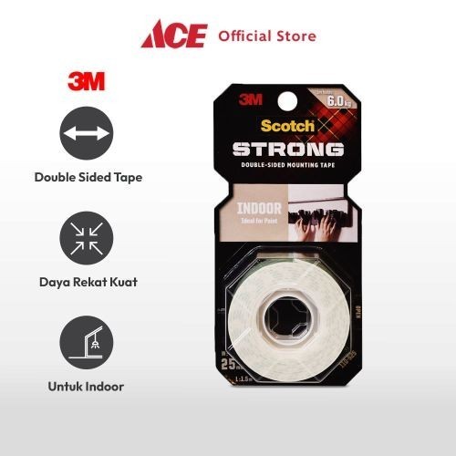 

Ace - 3M Double Tape Scotch Foam Mounting Tape 25X1.5 Mtr