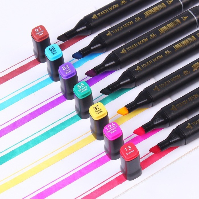 

Tutu Sketch Marker / Spidol Mewarnai Dual Tip Cepat Kering Isi 80 Pcs