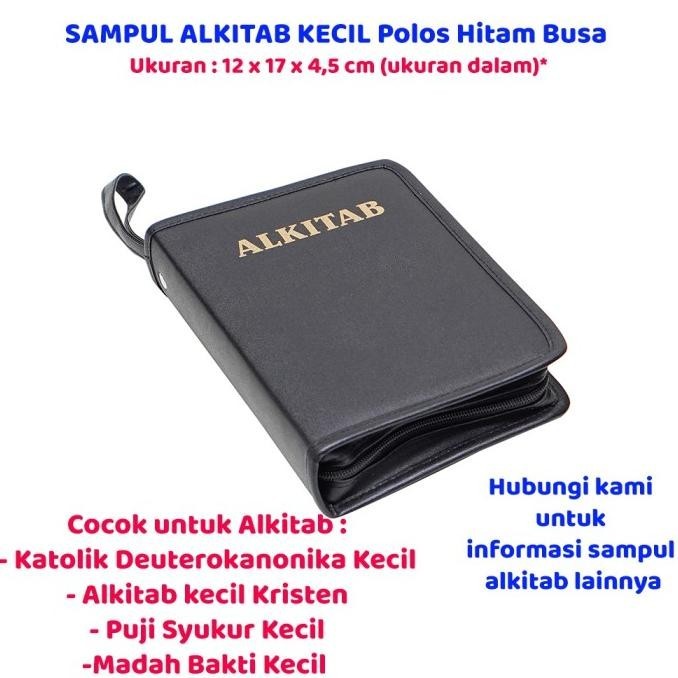

Sampul Cover Alkitab Tas Buku Rohani Katolik Kecil - Polos Hitam Busa Yeraya Galery