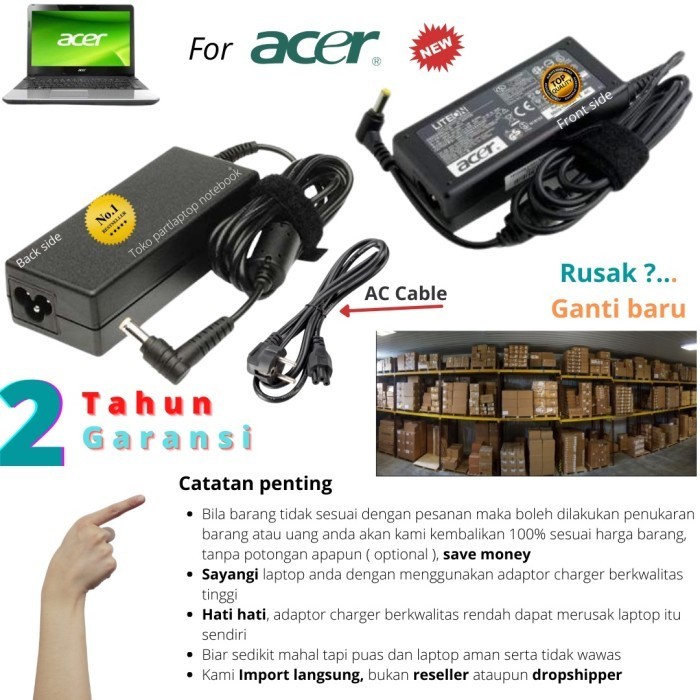 (PALA) Adaptor Acer Aspire 4750 - original laptop charger adapter