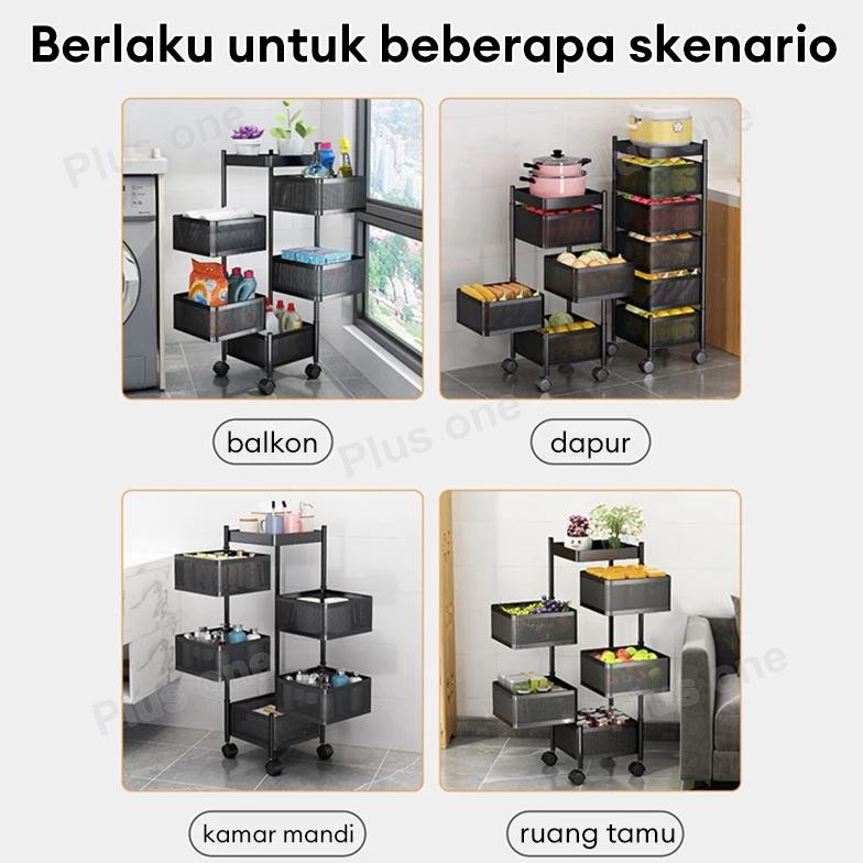 CR - Rak dapur Rak Snack Rak Dengan Roda Geser Rak Ruang Tamu Rak Salon Rak Kamar Mandi Roda TERLARI
