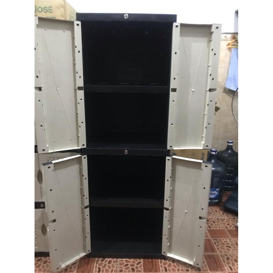 lemari plastik diva mini kaca susun 4