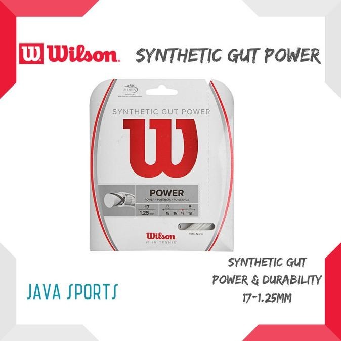 Senar Raket Tenis Wilson Synthetic Gut Power |Synthetic Gut |Power|