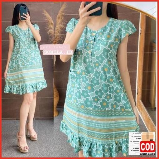 Cuci Gudang Somila.Id. Daster Anita #2. Polos Frame Pucuk Aster Coksu Harga Hemat