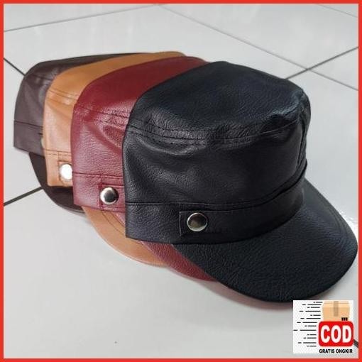 Baru Topi Ariel Kulit Lb20 / Topi Komando / Topi Baseball Harga Hemat