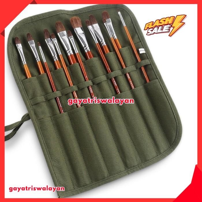 

30 HOLE TAS PENYIMPANAN KUAS LUKIS TEMPAT PENCIL GAMBAR ROLL GRATIS ONGKIR
