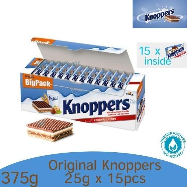 

Coklat Wafer Storck Knoppers Travel Edition 375Gram Isi 15Pcs