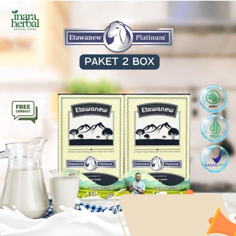 

PAKET 2 BOX SUSU ETAWANEW PLATINUM SUSU KAMBING ETAWA BUBUK - Susu kambing etawa murni dengan krimer nabati bantu atasi masalah pernafasan dan nyeri sendi sangat berguna untuk kesehatan tubuh original 100% distributor resmi langsung dikirim dari makassar
