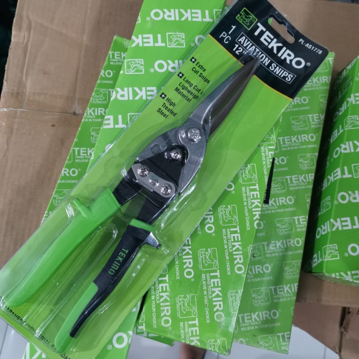 Produk Unggulan] Tang holo 12" TEKIRO gunting baja ringan 12 inch gunting seng panjang