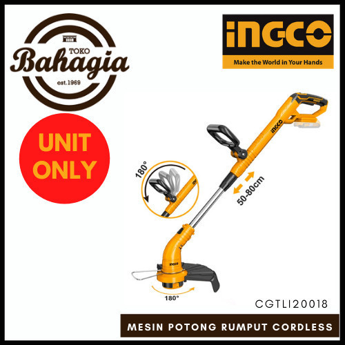 Ready MESIN POTONG RUMPUT BABAT RUMPUT BATERAI CORDLESS 20V INGCO CGTLI20018