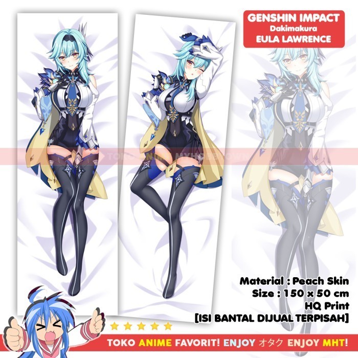 Ready Sarung Bantal Anime Dakimakura Genshin Impact : Eula Lawrence