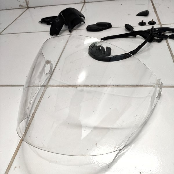 [PRJ] visor kaca helm NHK Predator clear bening bekas Original Copotan