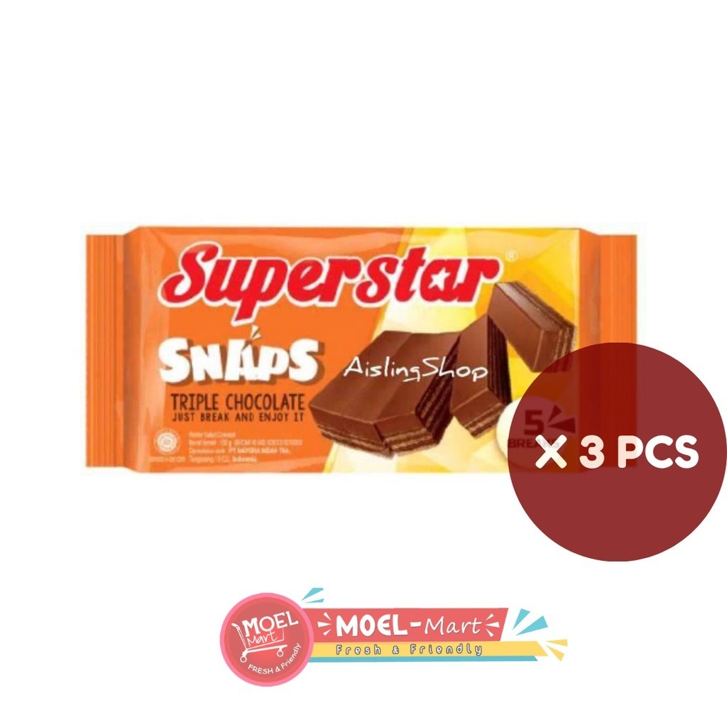 

SUPERSTAR Snaps Triple Chocolate 3pcs x 28gr