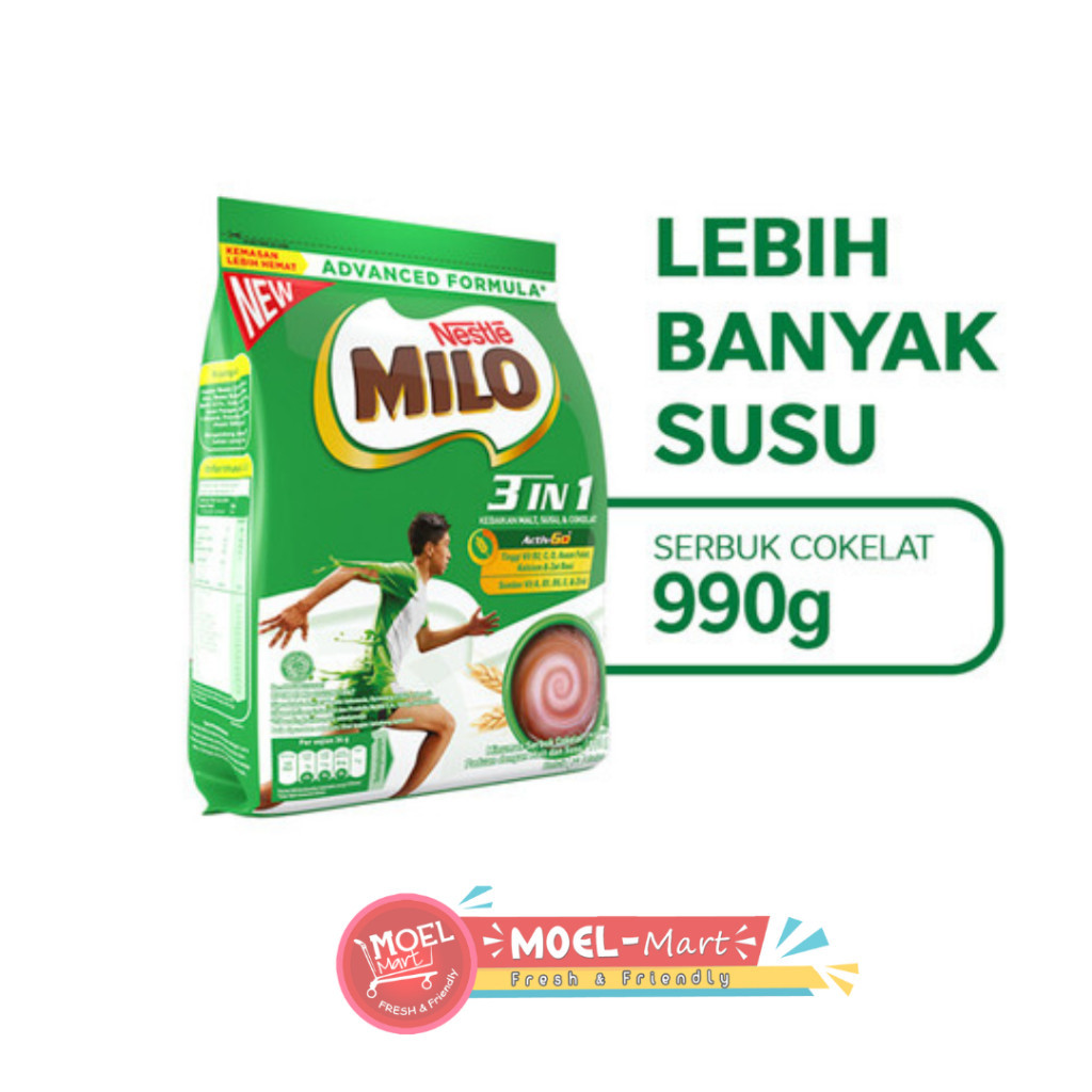 

MILO 3 IN 1 Pouch 990gr