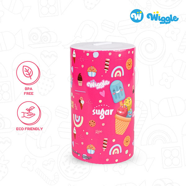 Celengan Plastik Unik Wiggle Pink Dessert Coin Bank 100 X 175 MM