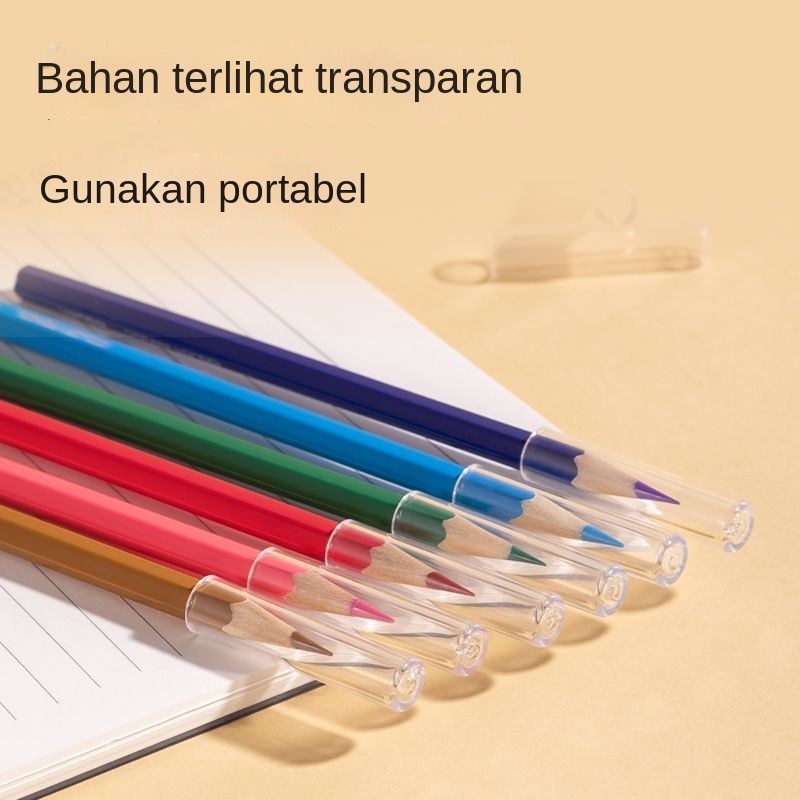 

Topi Transparan Pena, Tutup Pensil dari Pena Segitiga Pelindung Pensil Ujung Runcing Slip-On