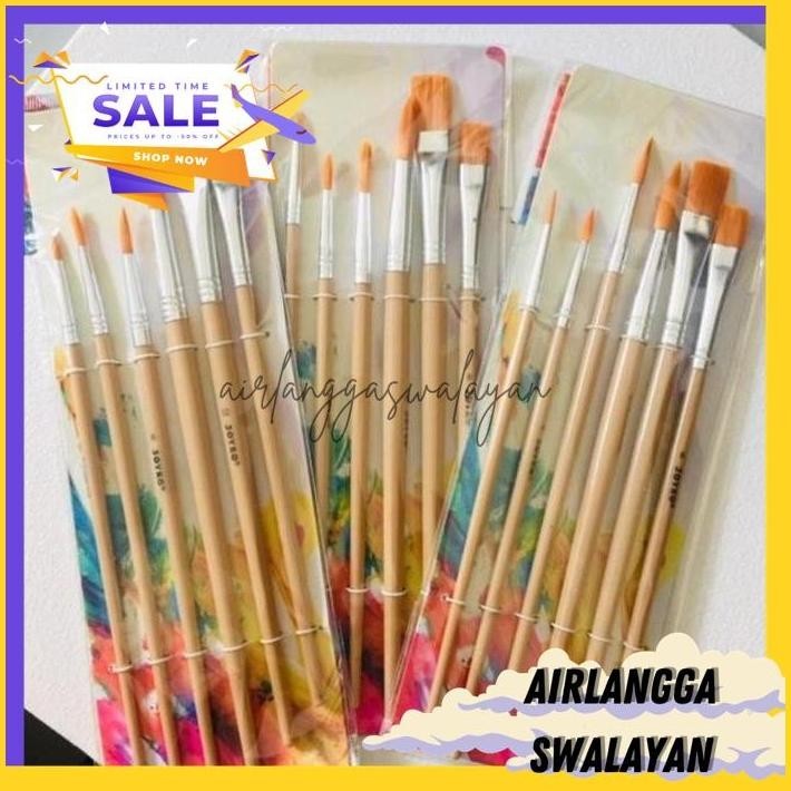 

JOYKO BRUSH SET 6PCS KUAS LUKIS AIR AKRILIK ART PAINTING CRAFT BR-5 TERBAIK
