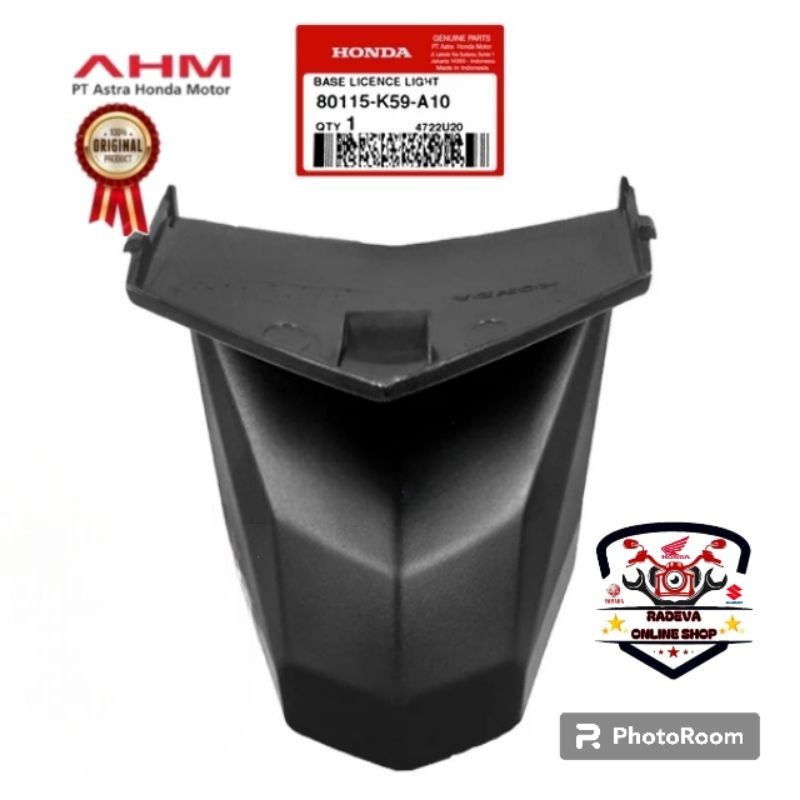 80115-K59-A10 Base license light cover tutup lampu plat Vario 125 & 150 LED old 2015 - 2018 original