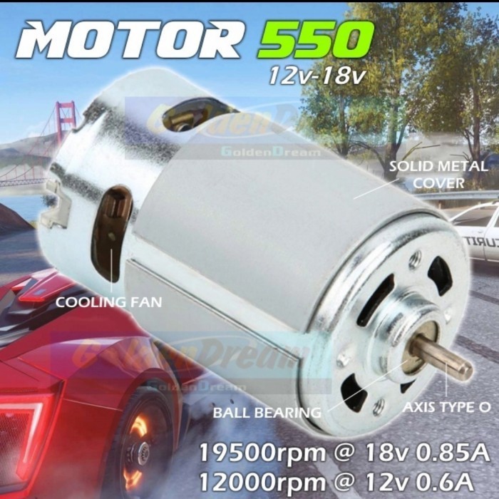 Gearbox Dinamo Motor Type 550 DC 12V - 18V High Speed Torsi Mesin