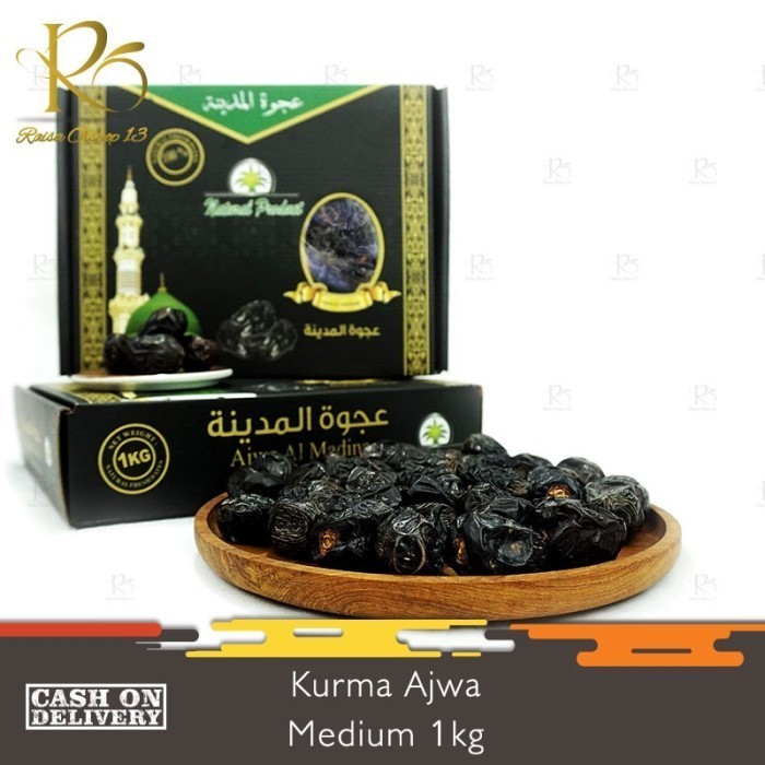 

Sedia Kurma Ajwa Premium 1 Kg / Kurma Nabi Oleh Oleh Haji Asli Madinah