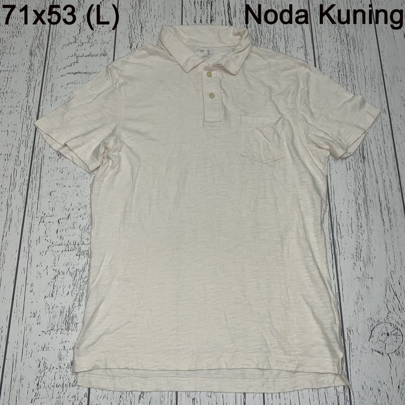 Kaos Polo GAP Putih Tulang Polos Original Second Size L-