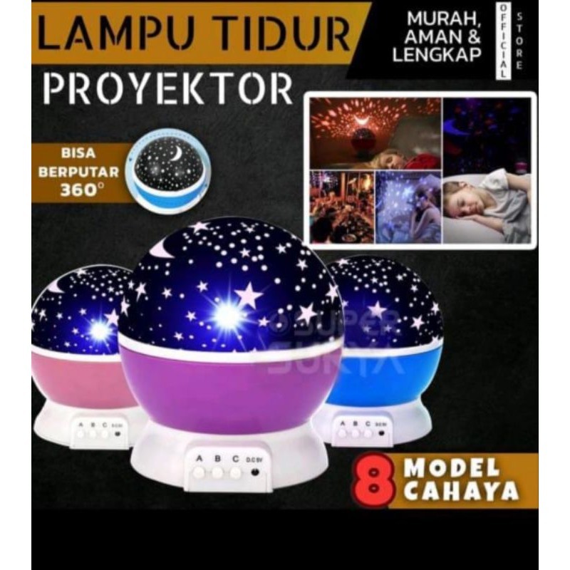 lampu tidur proyektor/lampu proyektor bulan bintang