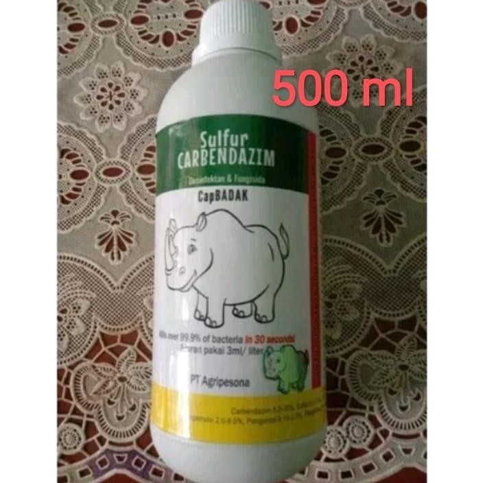 ORIGINAL Desinfektan Cap Badak 1/2 liter (500ml) / Sulfur Carbendazim / Desinfektan kandang peternak