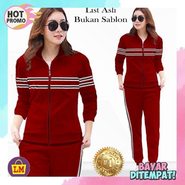Setelan Baju Olahraga Wanita One Set Baju Senam Muslimah Stelan Aerobik Sporty Termurah Terlaris One