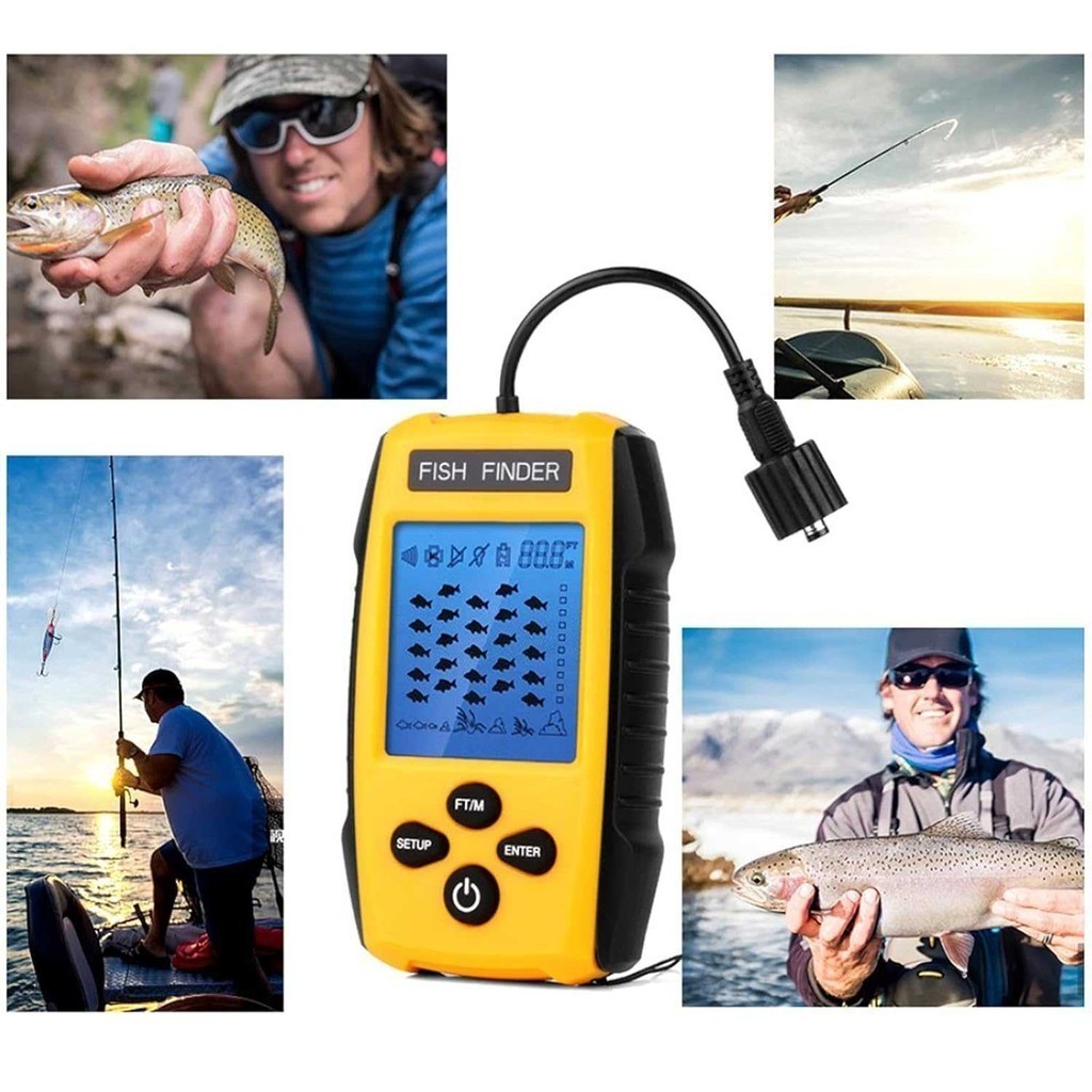 Cod Fish Finder Alat Gps Sensor Pelacak Pendeteksi Ikan Di Sungai Kolam Laut Lcd Led Digital